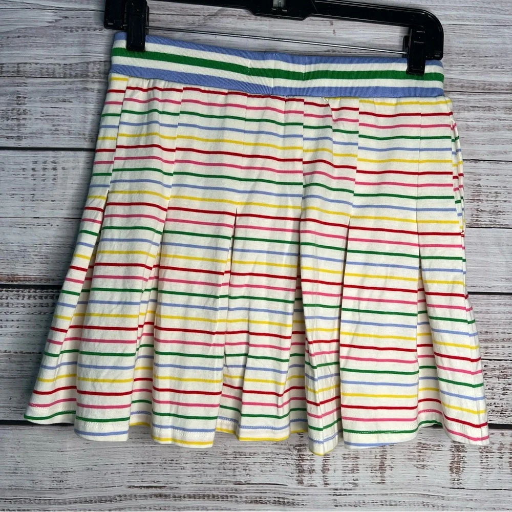 Mini Boden Pleated Jersey‎ Skirt Striped Skort 13-14Y NEW